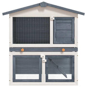 vidaXL grey / 37.0"L x 23.6"W x 38.6"H / Slide Outdoor Pens & Hutches