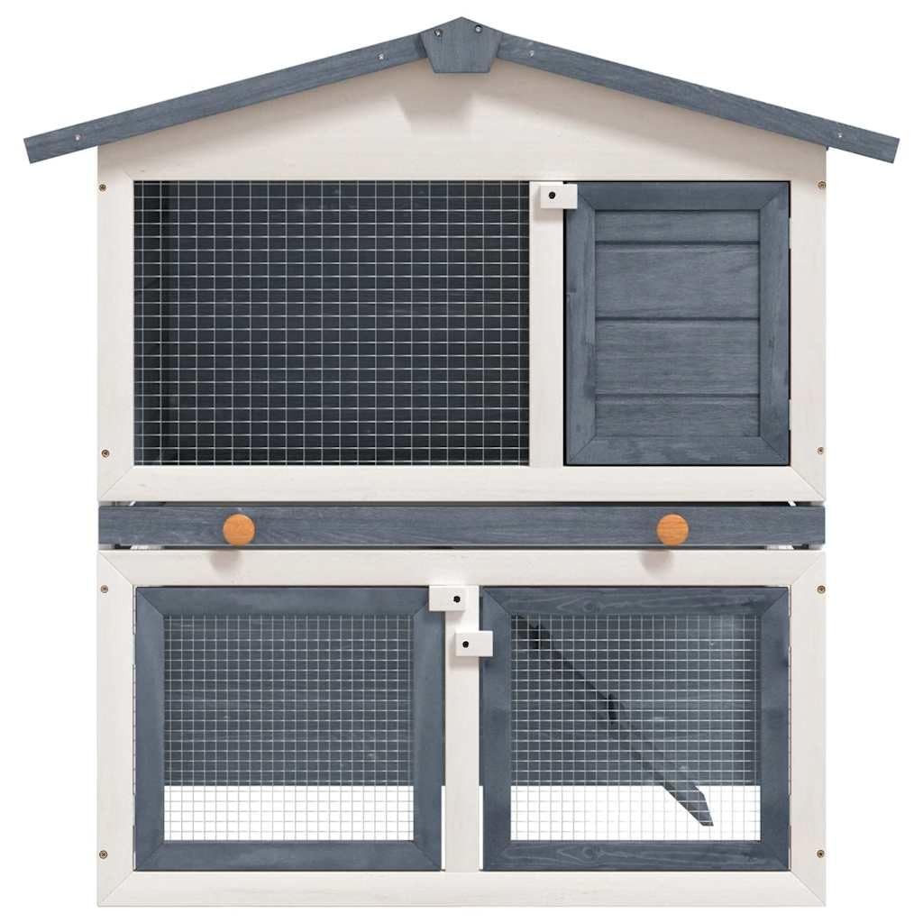 vidaXL grey / 37.0"L x 23.6"W x 38.6"H / Slide Outdoor Pens & Hutches