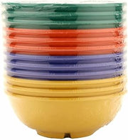 G.E.T. Enterprises Mix Pack of 4 Mardi Gras Colors 24 oz. Bowl, Break Resistant Dishwasher Safe Melamine Plastic, Mardi Gras Collection B-24-MIX (Pack of 12)