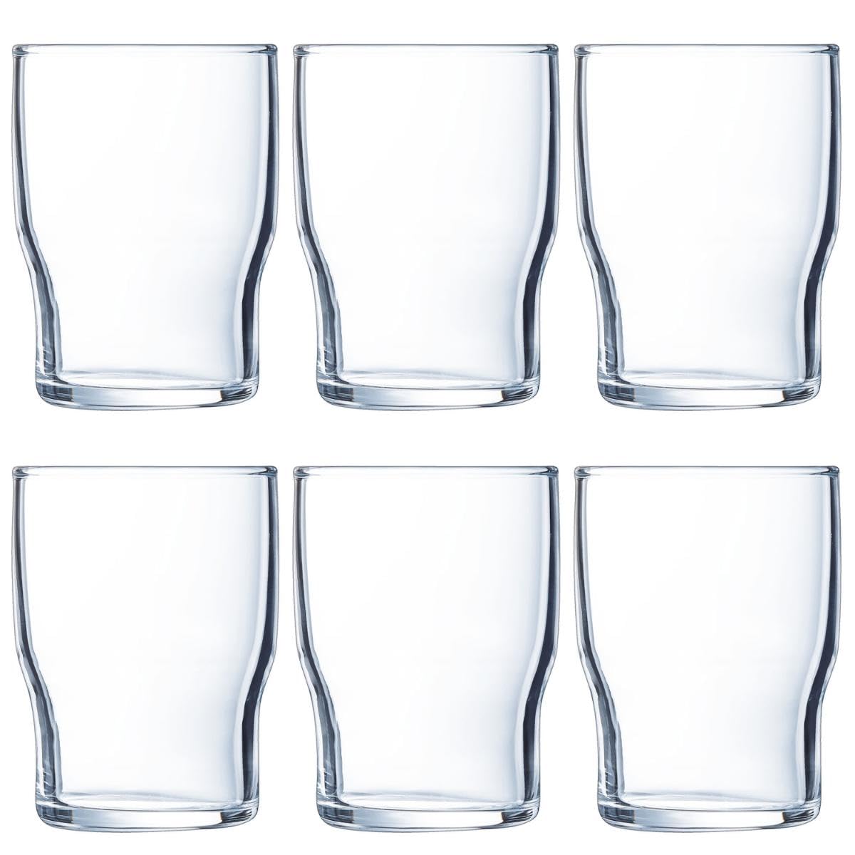 Set of 6 Campus glass glasses 18 cl by Arcoroc – 18 cl, 180.0 milliliters, Glass Tempered Glass, Transparent, Pack of 6