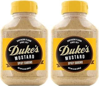 DUKE'S Spicy Ground Mustard, 9.5 Ounce (Pack of 2)