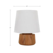 Bibi Table Lamp by Moe's Home Collection – Mango Wood, Brown, Model GK-1147-03-NA