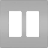 Legrand radiant RWP262GRY Screwless Wall Plates, 2 Gang, Two Decorator Rocker GFCI Cover, Gray (1 Count)