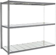 Global Industrial High Capacity Add-On Rack 96x48x843 Levels Steel Deck 800lb Per Level Gry