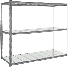 Global Industrial High Capacity Add-On Rack 96x36x843 Levels Steel Deck 800lb Per Level Gry