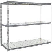 High Capacity Add-On Rack 96x48x843 Levels Steel Deck 800lb Per Level Gry by Global Industrial – Alloy Steel, Grey, Model 581021GY
