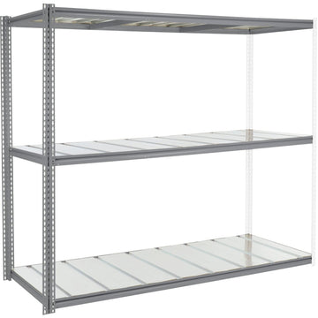 High Capacity Add-On Rack 96x48x843 Levels Steel Deck 800lb Per Level Gry by Global Industrial – Alloy Steel, Grey, Model 581021GY