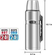 Stainless King Vacuum-Insulated Beverage Bottle by THERMOS – 40 Ounces, Stainless Steel, Midnight Blue, Model SK2010MDB4