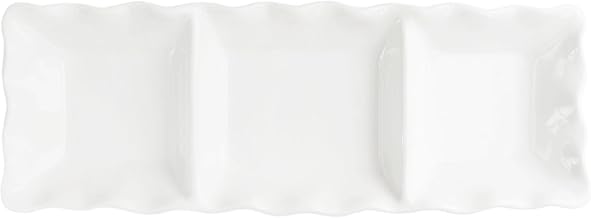 American Atelier Ruffle 3 Section Server, White