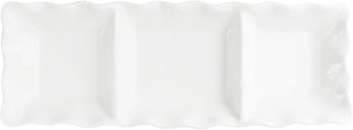 American Atelier Ruffle 3 Section Server, White