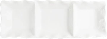 American Atelier Ruffle 3 Section Server, White