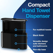 Xpress Paper Towel Dispenser Black H by Tork – H2/H23, Plastic, Black, Model 302028