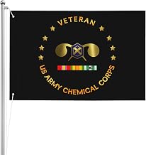 Double-Sided 3ply 2x3FT US Chemical Corps Vietnam Veteran Flag Heavy-Duty Polyester Indoor Outdoor Use37