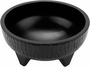 GET 4 oz Black Molcajete Melamine Bowl (Set of 12)