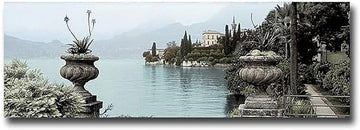 Lakeside Urns by Alan Blaustein Premium Gallery-Wrapped Canvas Giclee Art - Ready-to-Hang - Medium, 12 x 36 x 1.5 in.