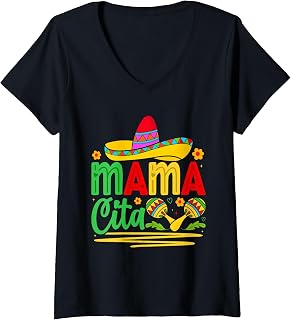 Womens Celebrate Cinco De Mayo with Funny Mexican Fiesta V-Neck T-Shirt