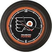 Holland Bar Stool ClkNL15BKPhiFly 15 in. Philadelphia Flyers Logo Traditional Wall Clock - Black