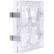 Penguin Hinged Polycarbonate Chocolate Mold by Martellato – 3.13" x 2.97" x 4.49"H, Plastic, Translucent, Model 21SR110G