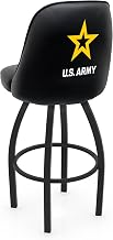 L048 Logo Grizzly U.S. Army Swivel Bar Stool