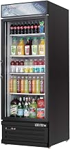 EMGR24B Reach-in Merchandising Refrigerator 1 Glass Door, 115v, NSF - 25 cu.ft Black