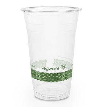 Clear PLA Cold Cups by Vegware – 20oz, 20.0 fluid_ounces, Plastic, Clear, Pack of 1000