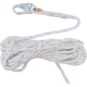 50'L Vertical Lifeline by Global Industrial – One Size, Polyester, White, Model J8150T