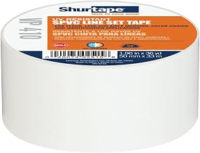 Shurtape VP 410 Colored Line Set and Marking Tape, for Floor/Lane Marking or Color-Coding, Meets OSHA Color-Coding, White, 50mm x 33 Meters, 1 Roll (104873)