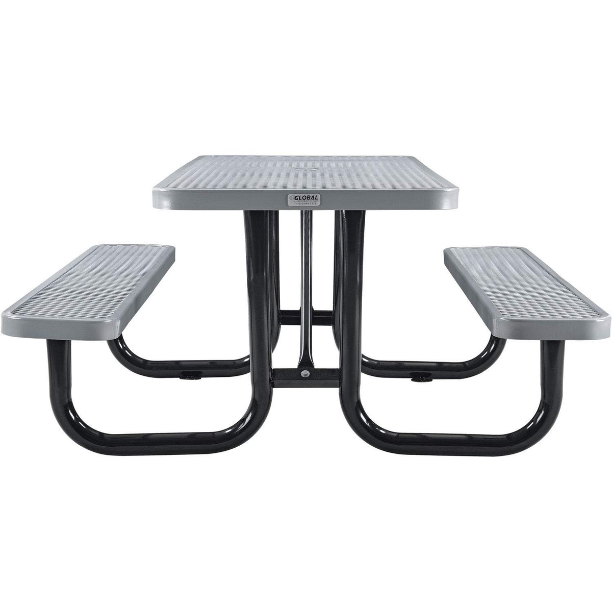 Global Industrial Grey / 72 inches x 62 inches x 29.5 inches / Industrial Picnic Tables