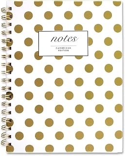 Cambridge Business Notebook, Hardcover, 80 Sheets, 9-1/2 x 7", Fashion, Gold Dot (59016)