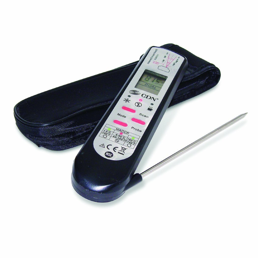 INTP626X ProAccurate Infrared Thermocouple Probe Thermometer - Set of by CDN – Plastic/Steel, White, Pack of 2, Model INTP626X-2