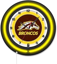 Holland Bar Stool Clk19BKWestMI NCAA 19 in. Dia. Western Michigan University Double Neon Wall Clock Black