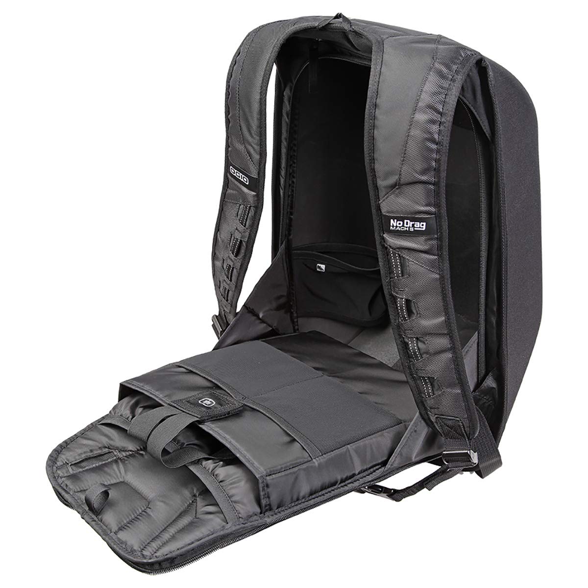 No Drag Mach 1 Motorcycle Backpack - Stealth Black by OGIO – osfa, Polyester, Black, Model 123008.36