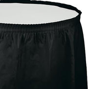 Creative Converting Plastic Table Skirt, 21.5-Feet, Black Velvet (733260)