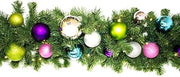9 ft. Pre-Lit LED Blended Pine Decorated with The Victorian Ornament Collection Garland, Warm White