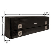 Buyers Products Company Black Diamond Tread / 88 x 21 x 13.5 / One Compartment Truck Bed Toolboxes