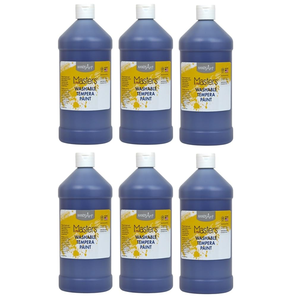 Little Masters Washable Tempera Paint by Handy Art – 32 ounces, Model RPC213740-6
