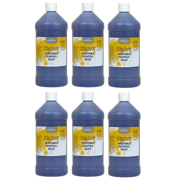 Little Masters Washable Tempera Paint by Handy Art – 32 ounces, Model RPC213740-6