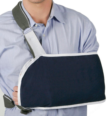 Sling-Style Shoulder Immobilizers with Foam by Medline – Cotton, Black, Model ORT16210XS