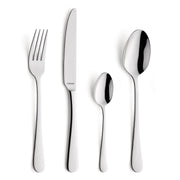 16-Piece Modern Austin Flatware Set by Amefa – Stainless Steel, Silver, Model 138000WF19G24