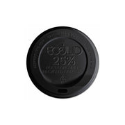 Eco Products EP-HL16-BR Ecolid 25% Recy Content Hot Cup Lid, Black, F/10-20oz, 100/pk, 10 Pk/ct