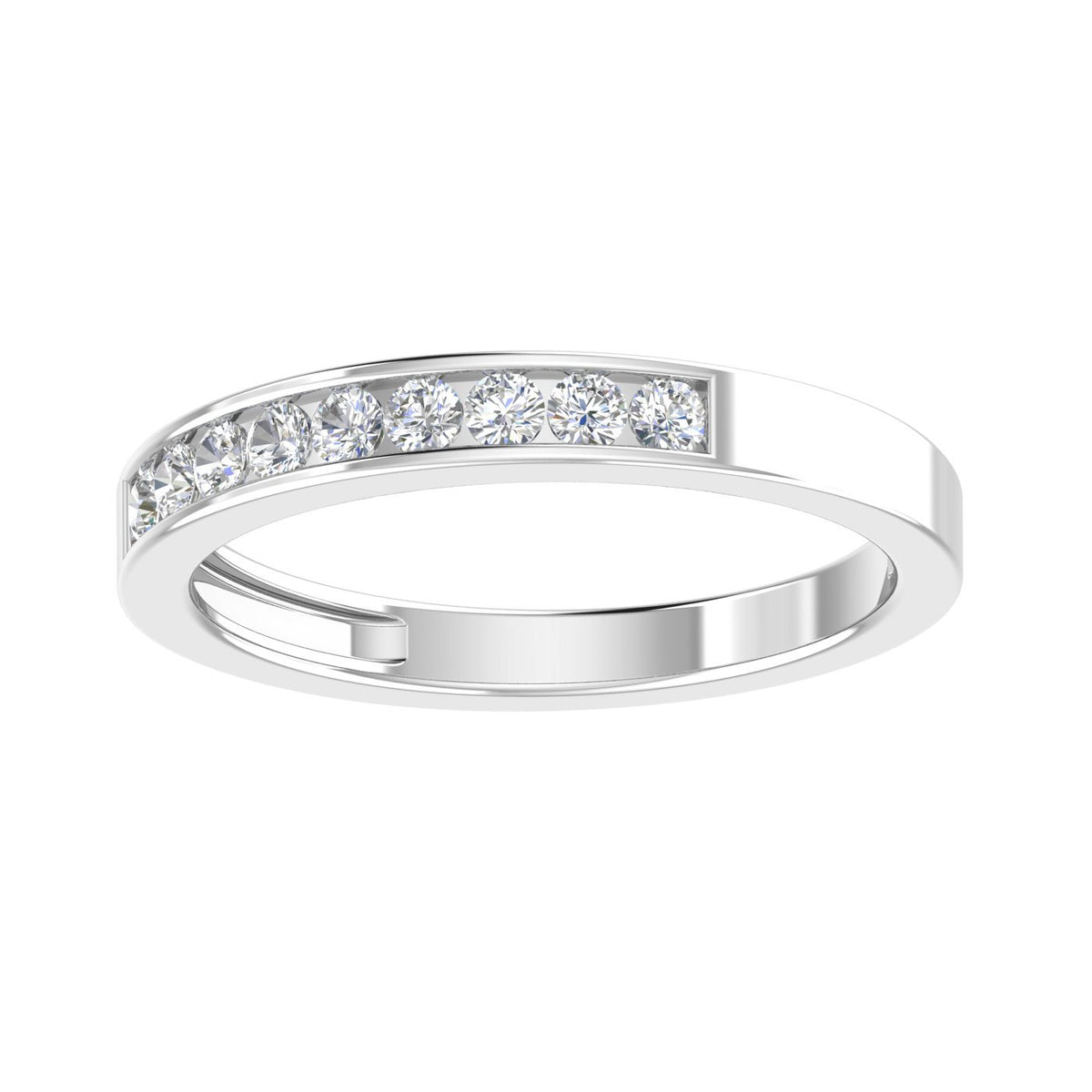 1/4ctw Diamond Channel Wedding Band in 10k White Gold (G-H by Sk Jewel,Inc – 7.5, Gold,10k White Gold, White, Model LDCH025 10k WG z7.5