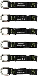 Ergodyne Squids 3700 Web Tool Tail Attachments, 6-Pack, 2 Pounds, Short Length|2.5,Black