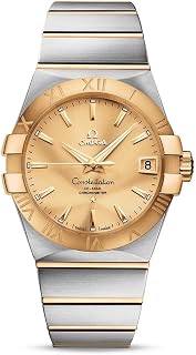 Omega Constellation Automatic Steel and 18k Gold Mens Watch Gold Dial Calendar 123.20.38.21.08.001