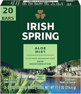 Irish Spring Aloe Bar Soap 3.75 Oz-pack of 20 Bars
