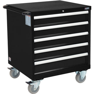 Mobile Modular Drawer Cabinet by Global Industrial – Alloy Steel, Black, Model 298447BK