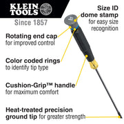 Mini Precision Screwdriver by KLEIN TOOLS – 2-Inch Shank, Tool Steel, Black, Model 6222