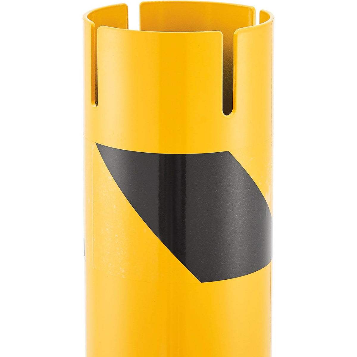 Steel Bollard w/Chain Slots & Removable Cap by Global Industrial – Steel, Yellow, Model 670587