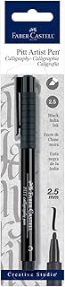 A.W. FABER CASTELL USA FC800073T FC800073 Pitt Calligraphy 2Mm Blk Bc,Black