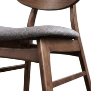 Solid Wood Fabric-Upholstered Dining Chairs Set of by Starlight Canyon Home – Solid Wood, MDF, Fabric (100% Polyester), Foam, Grey, Pack of 4