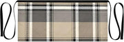 Khaki Plaid Waist Apron with 3 Pockets Waiter Server Short Aprons 25.2x11.8 Inch Stain Resistant Apron for Kitchen Garden Restaurant 1 Pack